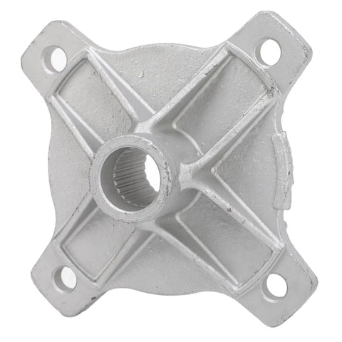 Badass Rear Axle Wheel Hub With 24T Spline And 4 Stud For 125 150 200 Cc Atv Quad Bike Go Kart Silver Steel Alloy close-up view