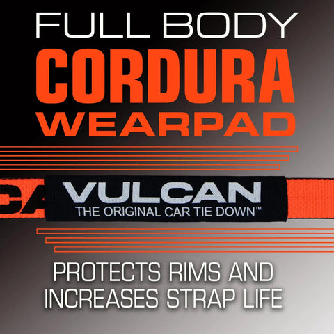Rough And Ready Heavy Duty Car Tie Down Axle Straps With Full Body Cordura Wear Pads For Hog Tying Heavy Loads Securely 2 Inch X 36 Inch Four Pack Rated 3300 Pounds Swl