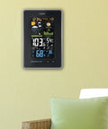 Vertical Wireless Color Weather Station All In One With Pressure And Atomic Timekeeping Indoor And Outdoor Temperature