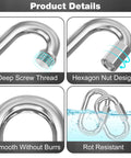 M6 Quick Links Chain Connectors 50 Pack 2.3 Inch Long Quarter Inch Thick Galvanized Heat Treated Steel Locking Carabiners Weatherproof Rust Resistant details of design features