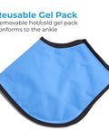 Reusable gel pack from Hot And Cold Ankle Brace With Air Compression Gel Ice Pack For Ankle Pain Achilles Tendonitis Bursitis.