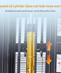 Compact Electric Pallet Stacker Forklift with sealed oil cylinder design for smooth lifting and durability in warehouse use.