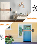 2x4 Door Barricade Brackets 4 Pack Heavy Duty U Brackets For Home Garage Gate Barn Shed Reinforcement Rust Proof Carbon Steel With Electroplated Coating Thickened Security Bar Supports installed on interior and exterior doors