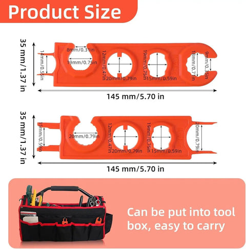 Dimensions of Solar Panel Connector Wrench Kit For MC4 Cables 1000V To 1500V Wrench Easy Assembly and Disassembly Crimp Tool