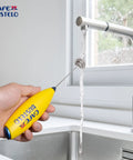 Electric Coffee Milk Frother Handheld Battery Operated Drink Mixer With Stainless Steel Whisk And Stand In Bold Yellow