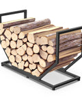 Built Tough Dope Firewood Rack For Indoor And Outdoor Use 31 Inch Log Holder With Adjustable Feet Heavy Duty Metal Wood Storage Stand Black Finish Keeps Firewood Neatly Piled And Ready On Patio Or Inside The Living Room