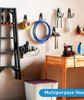 Heavy Duty Steel Wall Mount Hooks For Garage And Garden Tools, Large U Hooks With Anti Slip PVC Coating, 2 Pack Type 2