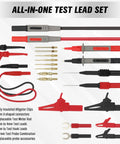 27 Piece Multimeter Test Leads Set With Alligator Clips And Needle Probes, CAT III 1000V CAT IV 600V Safety Rated, Replaceable Probes