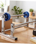 Hand Operated Unwinding Frame For Stretch Wrap Film Dispenser Tabletop Wrap Dispenser Machine Heavy Duty Metal And Plastic Construction Easy Winding And Lock Mechanism Ideal For Cargo Packing Moving And Packaging, tabletop