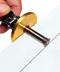 Badass Premium Wheel Marking Gauge For Woodworking Hella Precise Dovetail Scribe Cutter in use on wood surface.
