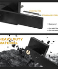 15 Piece Matte Black Door Lever Handleset With Heavy Duty Reversible Hardware And Square Plate For Home Doors Closet And Bathroom Easy Grip No Brainer Smooth Operation showing waterproof and anti-corrosion features.