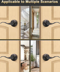 Two Pack Single Sided Dummy Door Handle In Oil Rubbed Bronze No Fuss Easy Push Pull For Closet Or Pantry Right Handed Interior Door Lever Non Turning Dummy Knob on wood door