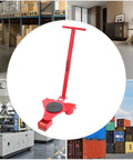 Solid Core Heavy Duty 2 Ton Capacity 3 Wheel Machinery Dolly for moving freight in warehouses and shops.
