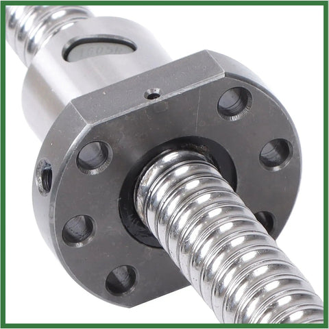 Close-up of ball screw from Two Pack 1000Mm Linear Guide Rails With SFU1605 1000Mm Ball Screw Kit For CNC Routers