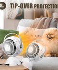 Two Pack Ceramic Space Heaters For Indoor Use 1200W Portable Electric Heaters With Overheat And Tip Over Protection