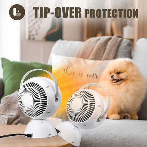 Two Pack Ceramic Space Heaters For Indoor Use 1200W Portable Electric Heaters With Overheat And Tip Over Protection