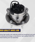 Front Wheel Bearing And Hub Assembly Drop In Kit 513214 5 Lug With ABS Fits Chevy Malibu 2004 2012 Cobalt HHR 2008 2010 Pontiac G6 2005 2010 Saturn Aura 2007 2009 Set Of 2 shown from above