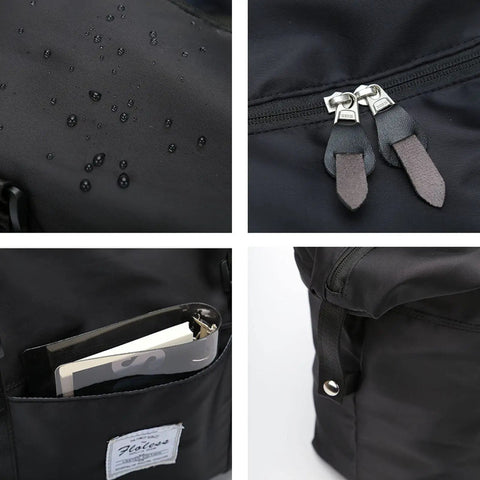 Versatile Travel Gym Bag for Women with Wet Pocket, showing water-resistant fabric, sturdy zippers, side pocket, and detail stitching.