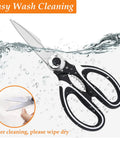 2 Piece Garden Shears And Flower Scissors Set With 2.5mm Thick Stainless Steel Blades underwater cleaning demo