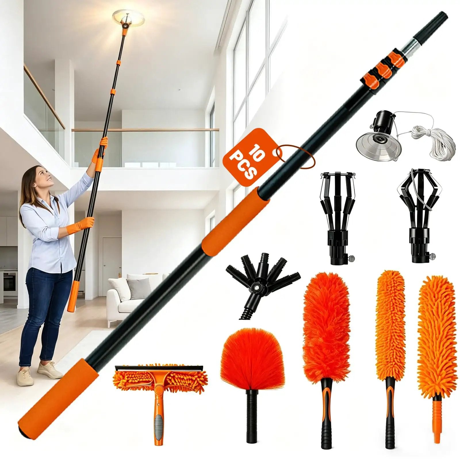 High Ceiling Light Bulb Changer Kit 20FT Reach No Ladder