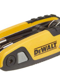 Folding Locking Hex Key Set With Metric Sizes, DeWalt branded, compact design, for hand tools and DIY projects.