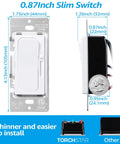 0-10V LED Dimmer Switch For Dimmable Panels And Linear Lighting, Single-Pole Or 3-Way, 120-277V, ETL Listed, side view dimensions