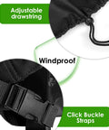 Adjustable drawstring and click buckle straps for Tough As Nails Heavy Duty Oxford Prep Cart Cover for Outdoor Rollaway Kitchen Island.