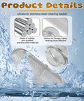 Heavy Duty Stainless Steel Ultrasonic Basket For Jewelry And Small Parts Cleaning Compatible With All Cleaner Units in water.