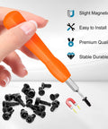 Video Doorbell Security Screw Kit 20 Pieces Torx T6 T15 With Double Ended Driver shown with screws and magnetic driver