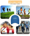 Four lifestyle scenarios with center focus on Blue Golf Hat For Daughter Adjustable Cap With Cool Style And All Day Comfort.