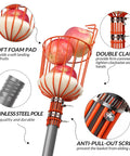 Go To 13 Foot Adjustable Stainless Steel Fruit Picker Pole With Large Metal Basket Fruit Catcher and soft landing pad details
