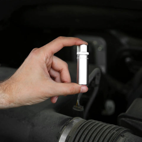 Magnetic Spark Plug Socket, 5/8 Inch, 1/2 Drive held for automotive repair