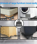 Heavy Duty Furniture Sliders With Four Wheels And 360 Degree Rotating Mover Set For Moving Sofa Bed Table And Other Big Furniture Maximum Load 1100 Lbs Non Slip Easy Glide Dolly moving a bed, washing machine, wardrobe, and sofa.