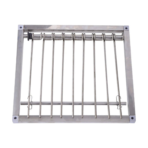 Top view of One Way Stainless Steel Pigeon Trap Door For Bird Cages And Pigeon Houses, 29 By 26 Cm Frame With Wire Bars, Durable Entrance U Trap.