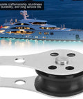 Two Pack Nylon Marine Pulleys 25mm Stainless Steel Bearing Block Rope Runner Wheel For Boats Yachts Ships Waterproof Rustproof Durable Marine Gear Tools