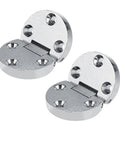 Built To Last Zinc Alloy Table Flap Hinges Set Of 2 For Furniture, Self Supporting Folding Hardware, 54x35x7 mm, silver metal hinges