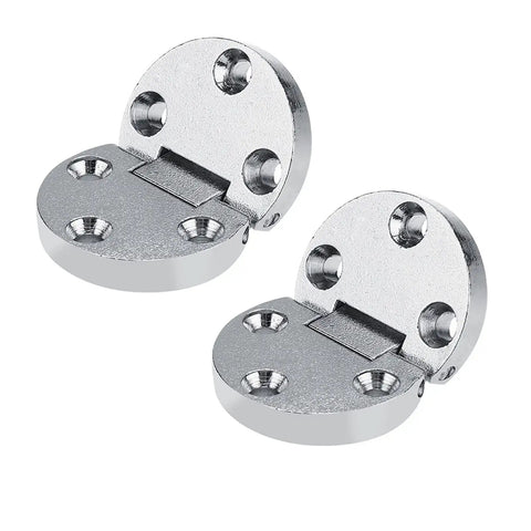 Sturdy Zinc Alloy Table Flap Hinges Set, Self Supporting Folding Hardware For Flap Tables And Cabinets, 10 Kg Load, two pieces on white