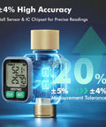 Dual Zone Display Water Flow Meter With Big LCD Screen For Real Time Usage Tracking Built Tough Brass Meter Great For Home Garden And Irrigation Monitoring brass sensor with LCD accuracy display