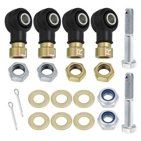 Beefy Left Right Tie Rod End Kit For Polaris Sportsman ATVs 335 400 450 500 570 600 700 800 Magnum Scrambler Trail Boss Xplorer Xpedition Xpress Direct Fit Replacement Steering Kit, with 4 ends and hardware