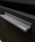 Peel And Stick Finger Pull Handles For Kitchen Drawers Zero Drill Installation Hassle Free Screwless Cabinet Knobs on dark wood.