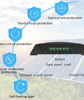 Diagram showing connections and protections of 30A MPPT Solar Charge Controller For 12V/24V Systems With LCD Display