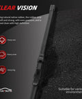 Heavy Duty Windshield Wiper Blades For 2007 To 2013 Chevy Silverado Tahoe Suburban GMC Sierra Yukon Cadillac Escalade close-up of rubber strip with rain droplets