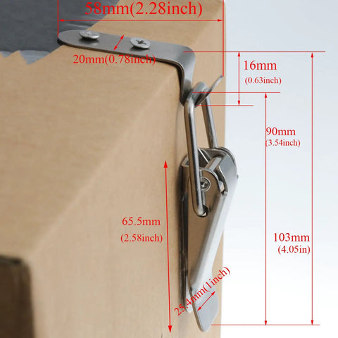 Stainless Steel 90 Degree Toggle Latch Set Heavy Duty Cabinet Box Door Hood Fasteners 2 Pack With 100 kg Load Capacity