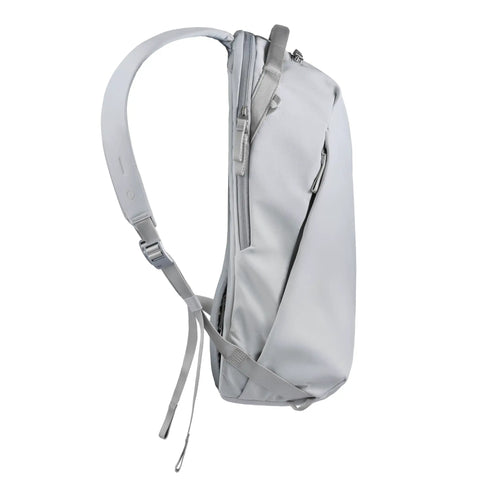 Side view of Norite 24L Modular Camera Backpack For DSLR Lenses And 15-16 Inch Laptop Weatherproof Recycled Nylon In Ash Grey