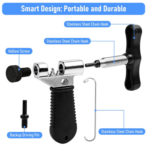 Bike Chain Repair Tool Set With Chain Breaker Splitter For Easy Quick Fix On The Go Premium Hardened Steel Chain Tool For Cyclists