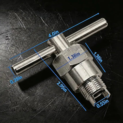 Moen Cartridge Puller Removal Tool Kit Heavy Duty Aluminum Extractor With 304 Stainless Steel Drive Screw measurements