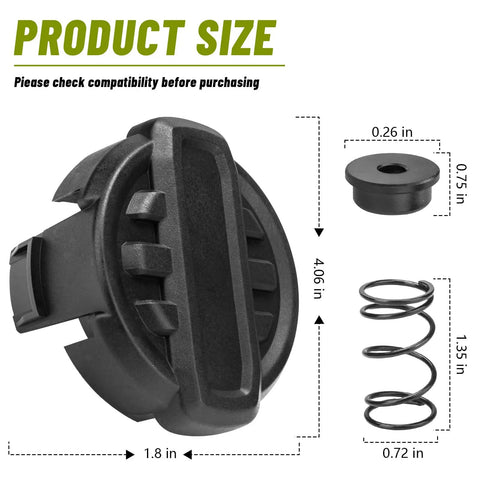 Weed Trimmer Head Replacement For DWO1DT995 Cordless String Trimmer Compatible With DCST922P1 DCST922B DCST972X1 size guide