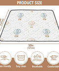 Cartoon Hot Air Balloon Baby Play Mat For Floor 50 By 50 Inch Soft Anti Slip Crawling Waterproof Foldable Mat For Infants Babies Toddlers