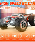 One Eighteen Scale Brushless RC Car 4WD Off Road Remote Control Truck Reaches Sixty KMH Speed All Terrain Toy for Adults and Kids