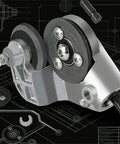 Sheet Metal Cutting Nibbler Attachment For Drills, Pro Grade Drill Nibbler Tool, metal cutter on technical background, focus on adapter